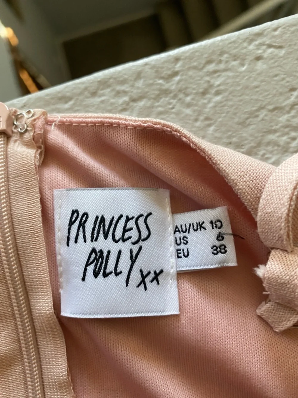Princess Polly Blush Pink Satin Mini Dress with Side Tie - Picture 3 of 3